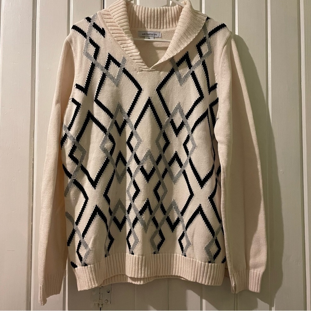 Liz Claiborne argyle style sweater X-large NWT(READ)